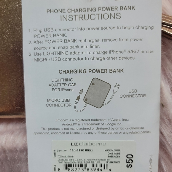 Liz Claiborne Phone Charging Wristlet/Wallet - Picture 3 of 4